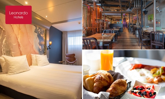 Nuit pour 2 + petit-déjeuner + évlt. dîner en 3 services au cœur d'Almere
