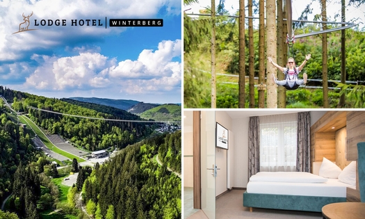 Übernachtung(en) für 2 + Frühstück + Willkommensgetränk im Lodge Hotel Winterberg