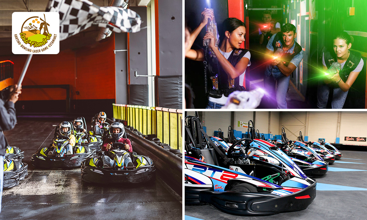 Partie(s) de Laser Game et/ou session(s) de karting à Hazebrouck