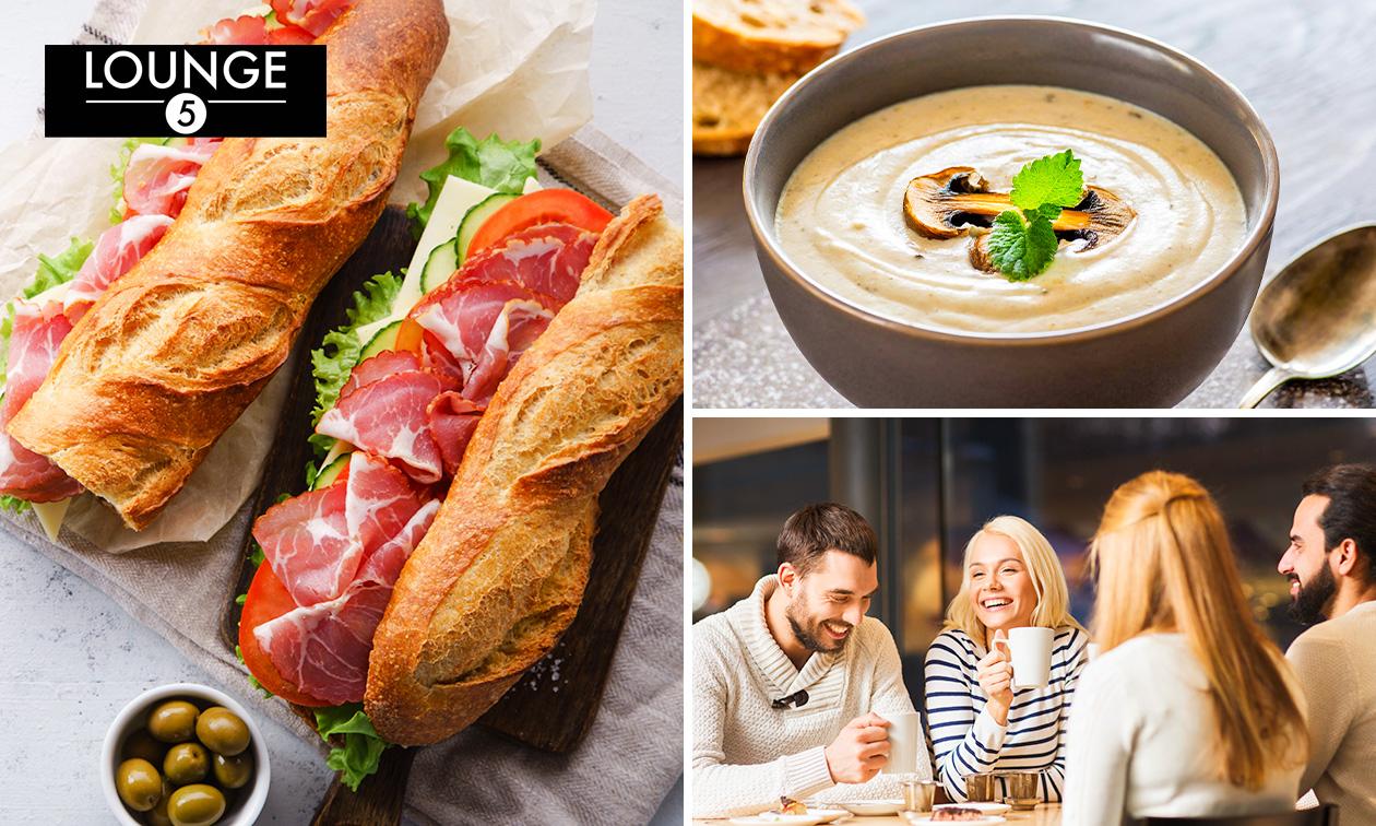2-gangen keuzelunch + drankje bij Lounge 5