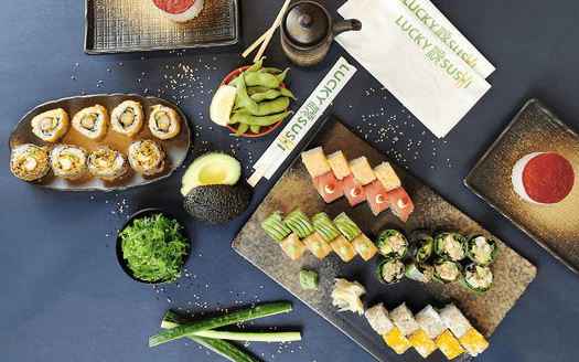 Sushi ad libitum hos Lucky Sushi