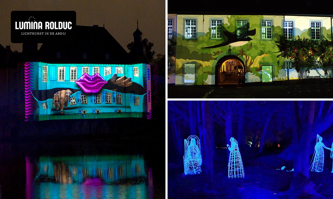 Eintritt Lumina Rolduc - Lichtkunst in der Abtei + Kaffee, Tee oder heiße Schokolade