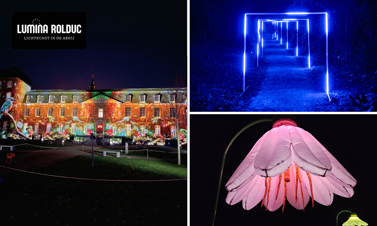 Entree Lumina Rolduc - Lichtkunst in de Abdij + koffie, thee of warme chocomel