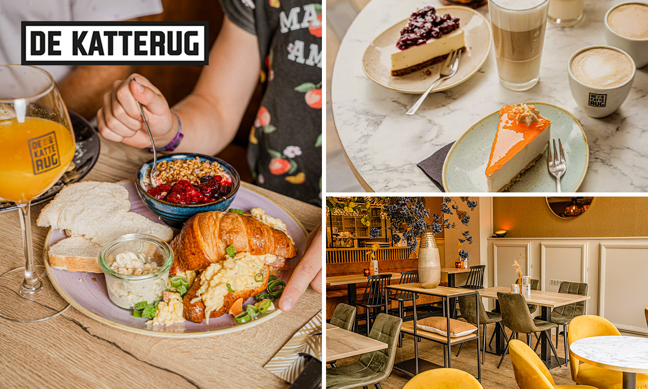 Uitgebreid ontbijt of warme drank + gebak bij Lunchroom de Katterug