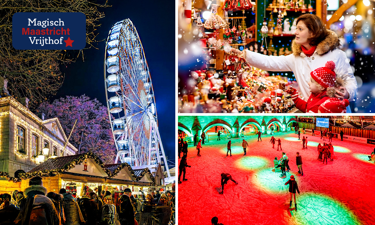 Eintritt zur überdachten Eislaufbahn bei Magisch Maastricht Vrijthof