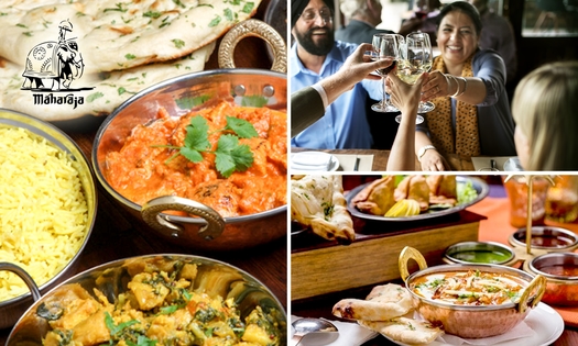 3-Gänge-Menü + Papadam oder Thali-Menü nach Wahl im Maharaja
