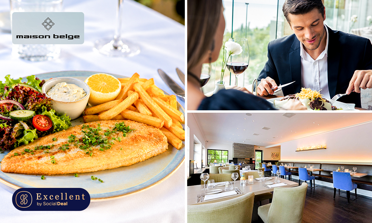 4-gangen seizoenslunch of -diner bij Maison Belge
