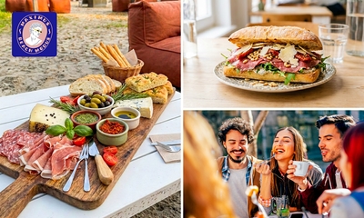 Warme drank met gebak, 2-gangenlunch of borrelplank voor 2