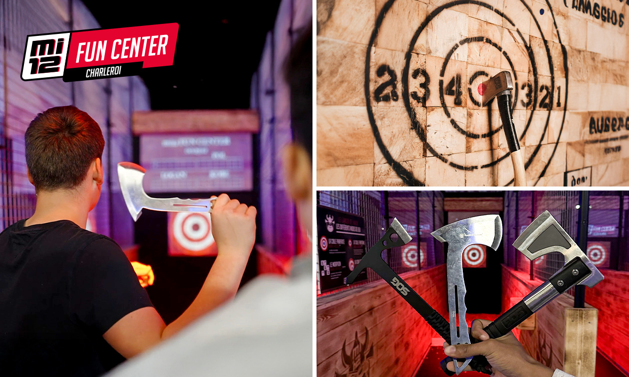 Parties de lancer de hache (2x 30 min) à Charleroi