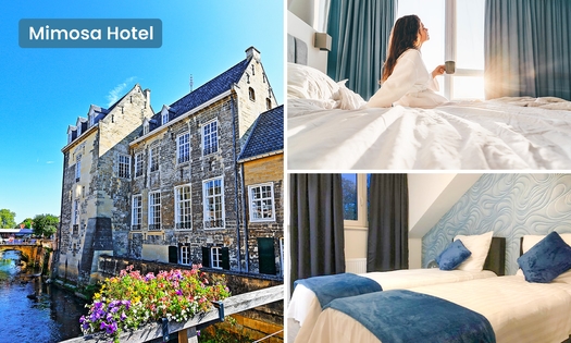 Übernachtung für 2 oder 3 Personen + Late Check-out + Willkommensgetränk in Valkenburg