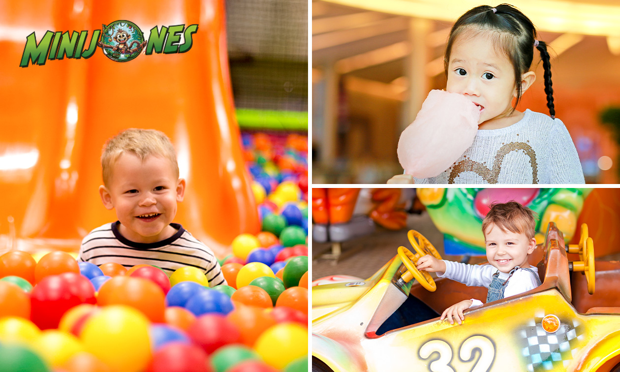 Entrée enfant (2 à 12 ans) + collation au choix chez Mini-Jones à La Louvière ou à Andenne