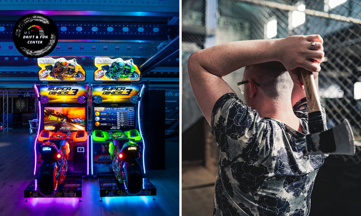 60 Arcade Game-Credits oder Axtwerfen (60 Min.)