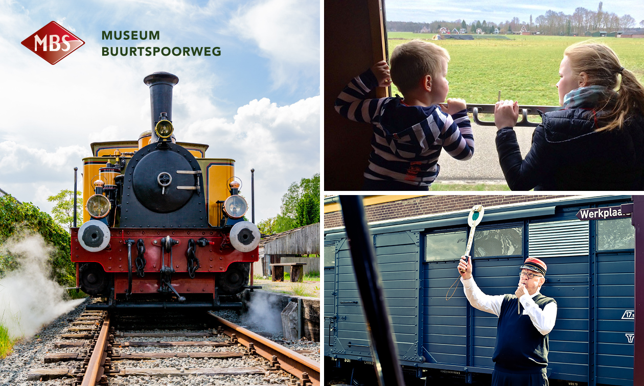 Entree voor museum + treinrit bij Museum Buurtspoorweg