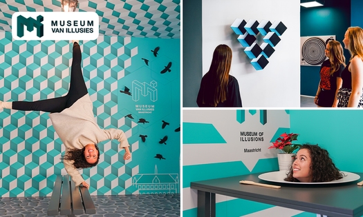Eintritt ins Museum of Illusions im Herzen von Maastricht