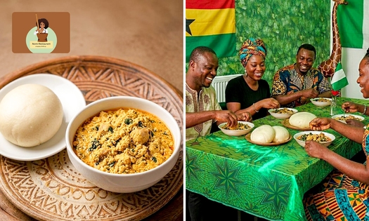 Afrikanisches FuFu-Hauptgericht nach Wahl in Mönchengladbach