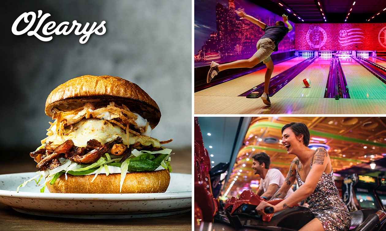 Bowlen (50 min) + diner + arcade playcard bij O'Learys Gent