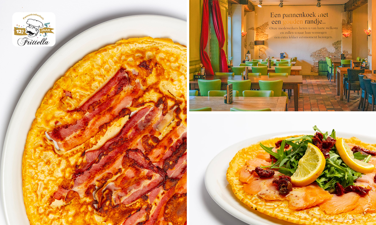 Hollandse pannenkoek naar keuze + dessert van de chef bij Pannenkoekenhuis Frittella in Etten-Leur