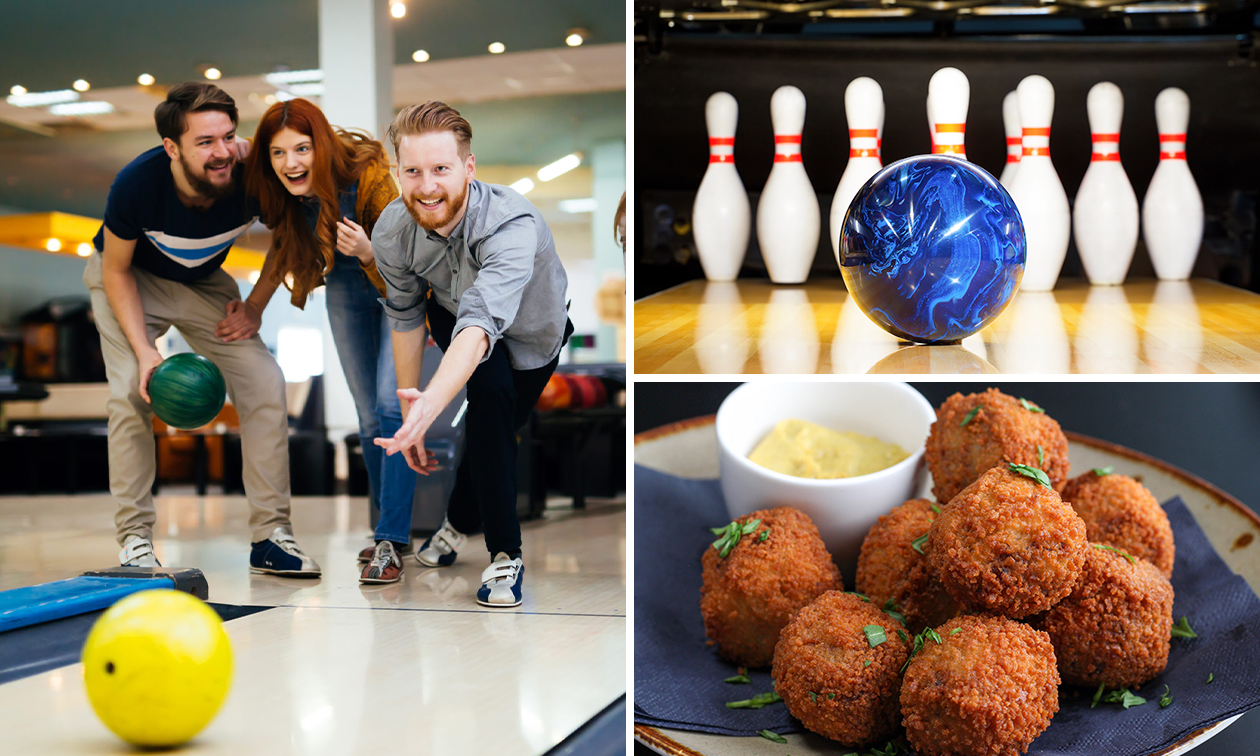 Bowlen (1 of 1,5 uur) + saté, burger, schnitzel of bittergarnituur bij Partycentrum ST. FRANS