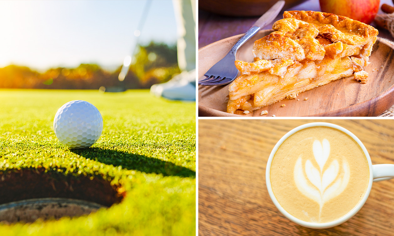 9 of 18 holes + koffie of thee + appelgebak bij Pitch & Putt Golf Oostwold