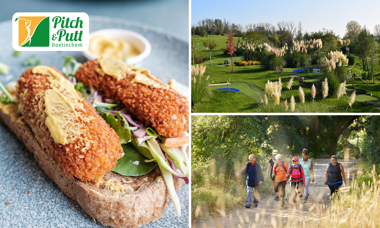 2-gangenlunch of wandel- of fietsarrangement bij Pitch&Putt Golf Doetinchem