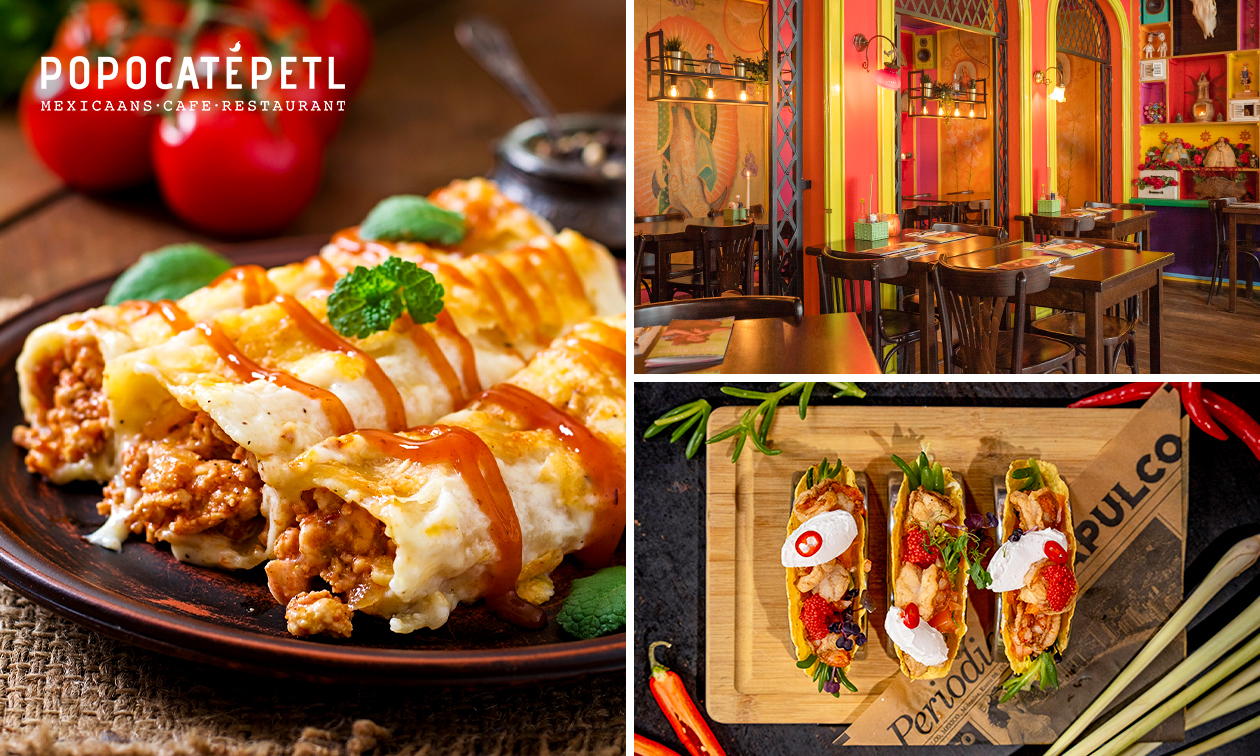 3-gangen keuzediner + nacho's bij Popocatepetl Breda