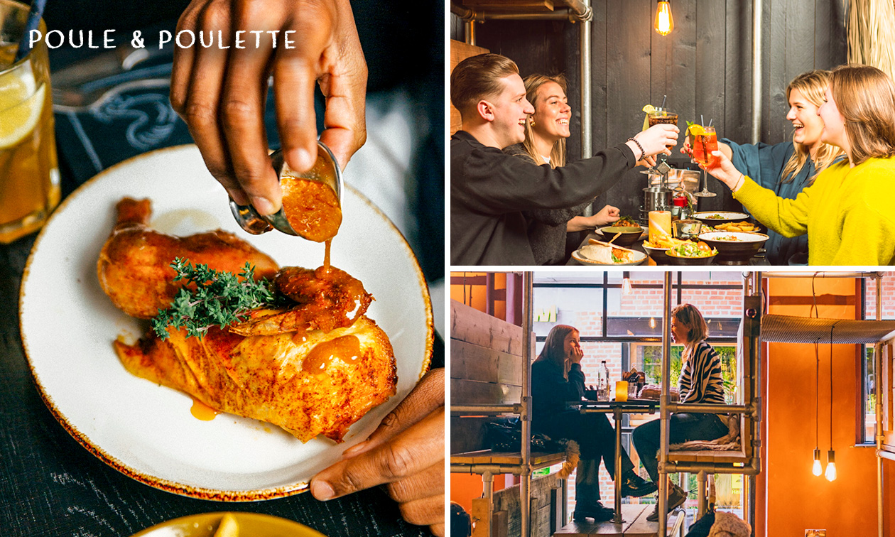 Menu en 2 services au choix + 1 accompagnement chez Poule & Poulette, au cœur de Bruxelles