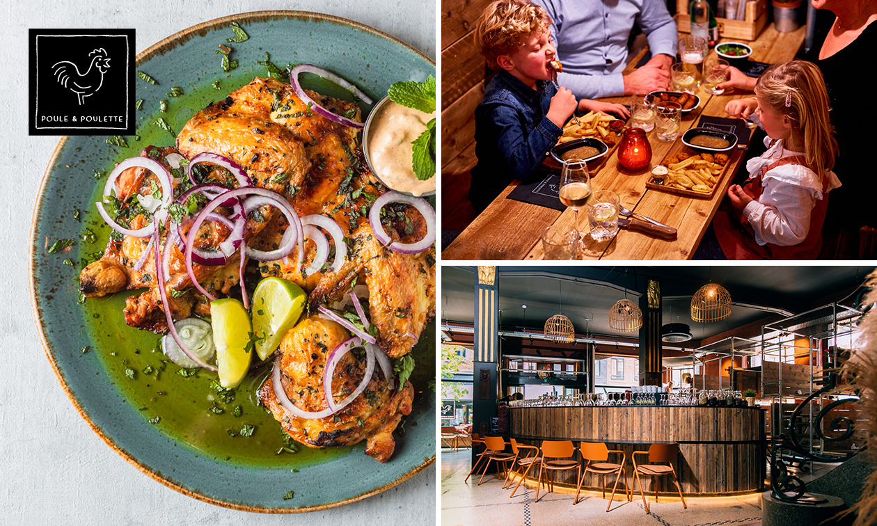 2-gangen keuzelunch of -diner + 1 bijgerecht bij Poule & Poulette in Leuven