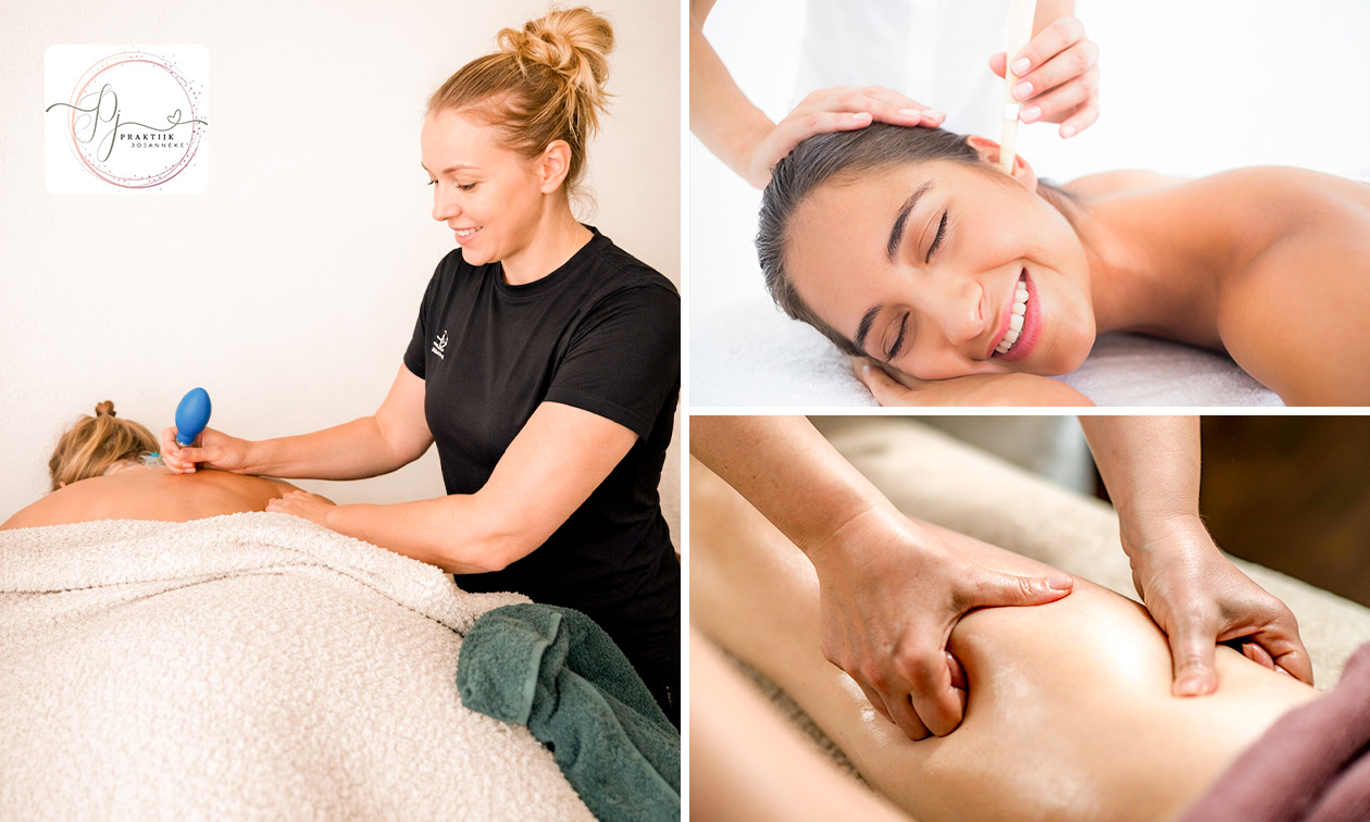 Oorkaarstherapie of cupping en/of lymfedrainage