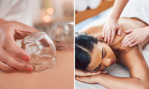 Ontspanningsmassage of transformational cupping (60 min)