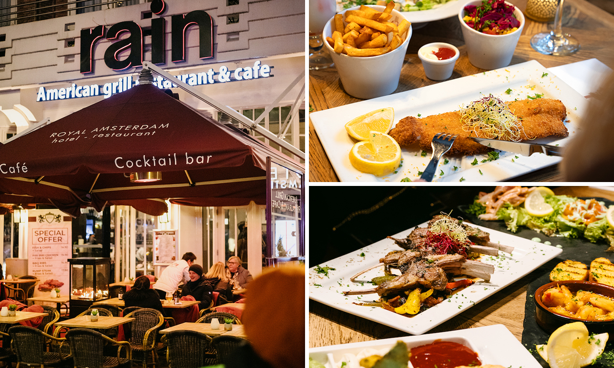 3-gangen keuzediner bij RAIN aan het Rembrandtplein in hartje Amsterdam