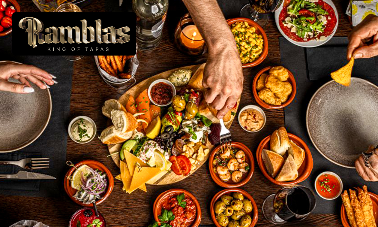 All-You-Can-Eat tapas (2,5 uur) + nagerecht bij Ramblas in hartje Arnhem