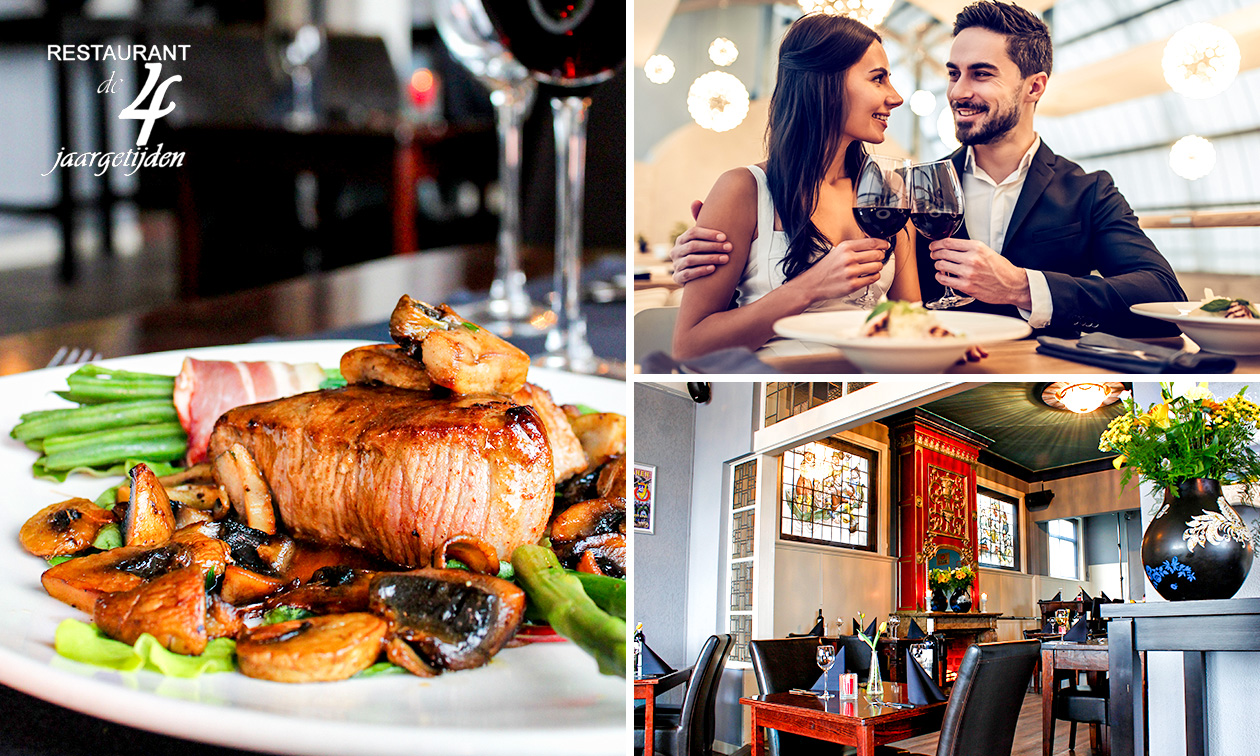 3-gangendiner à la carte bij Restaurant de 4 Jaargetijden
