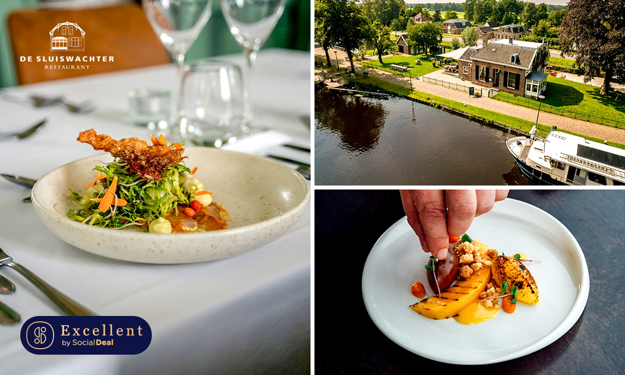 3-gangenlunch of -diner van de chef + amuse bij Restaurant de Sluiswachter