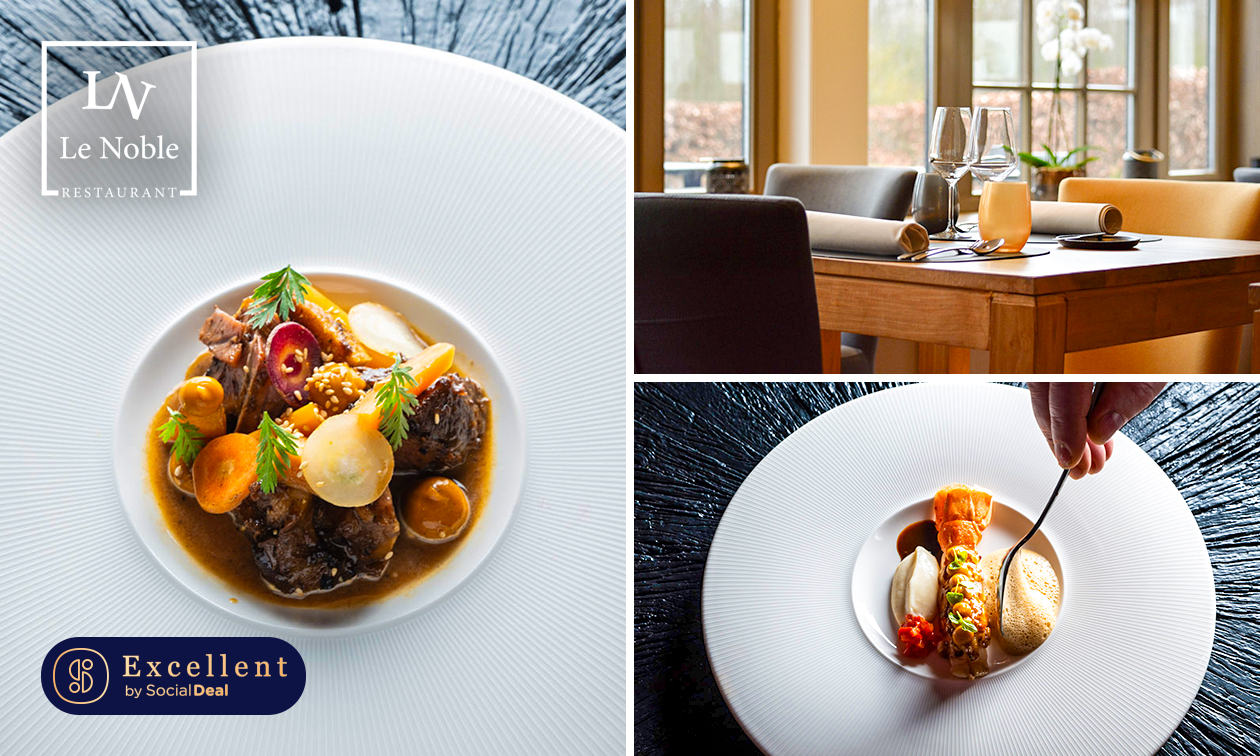 4-gangenlunch of 5-gangendiner + amuse bij Restaurant Le Noble