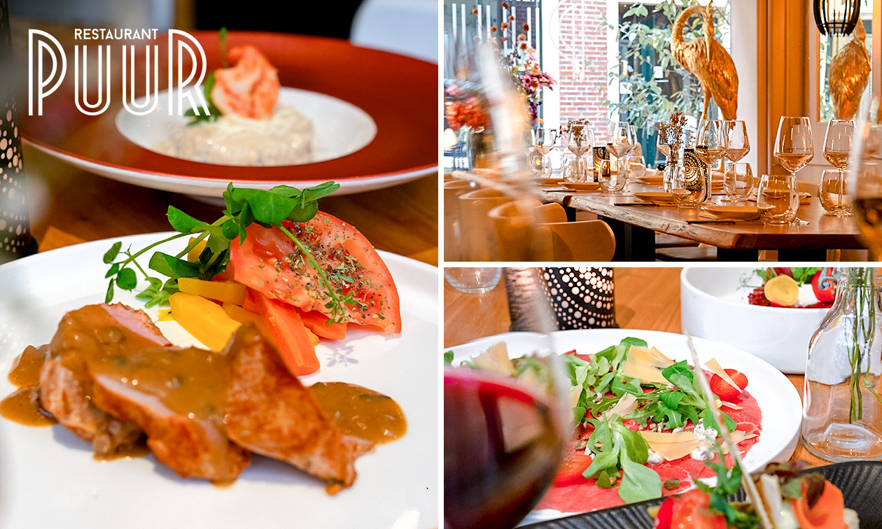 4- of 5-gangendiner van de chef + amuse bij Restaurant Puur