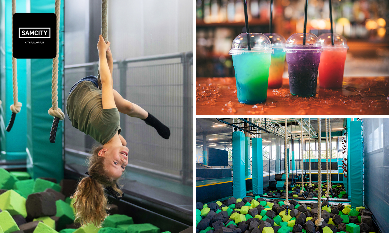 1 of 2 uur trampolinespringen + slush