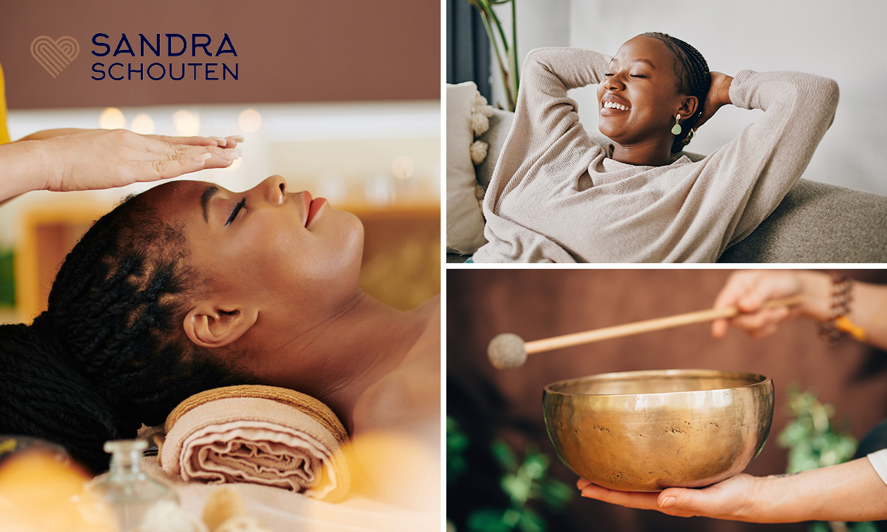 Reiki- of voetreflex-behandeling (50-60 min), klankschaalsessie (45 min) of 1-op-1 ademsessie