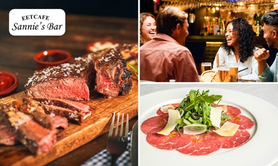 3-gangendiner met vrije keuze van de kaart bij Sannie's Bar