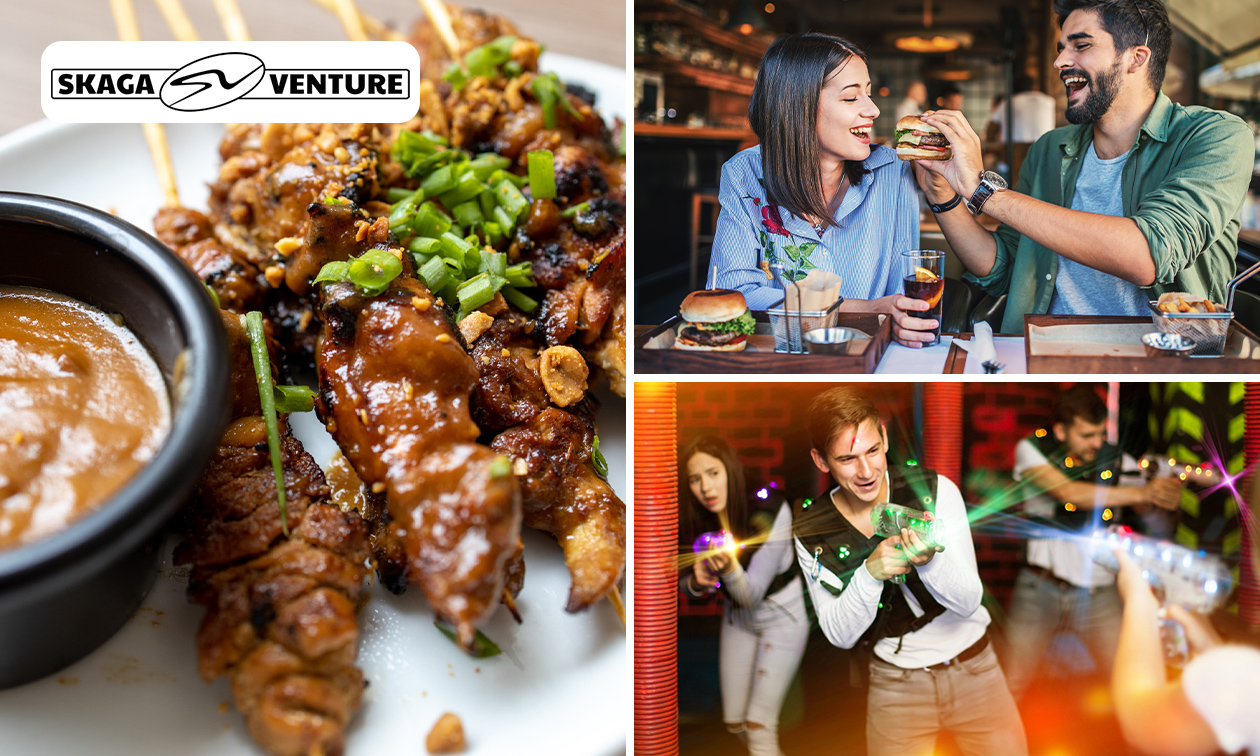 2-gangendiner + evt. lasergamen bij SkagaVenture