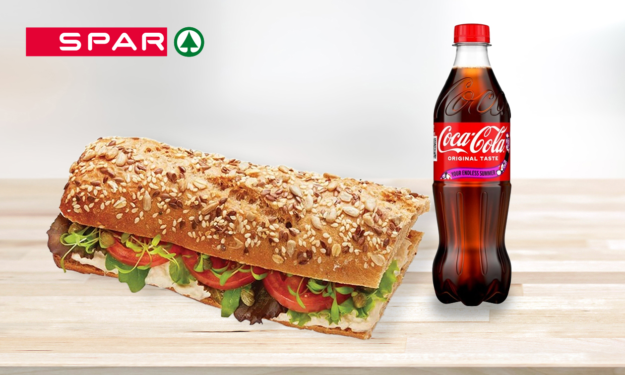 Broodje + frisdrank naar keuze voor afhaal bij Spar Food Club Doetinchem
