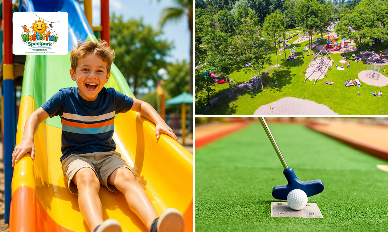Entree kind(eren) + 1 begeleider + minigolf + limonade OF seizoenspas incl. 1x 30 min bowlen