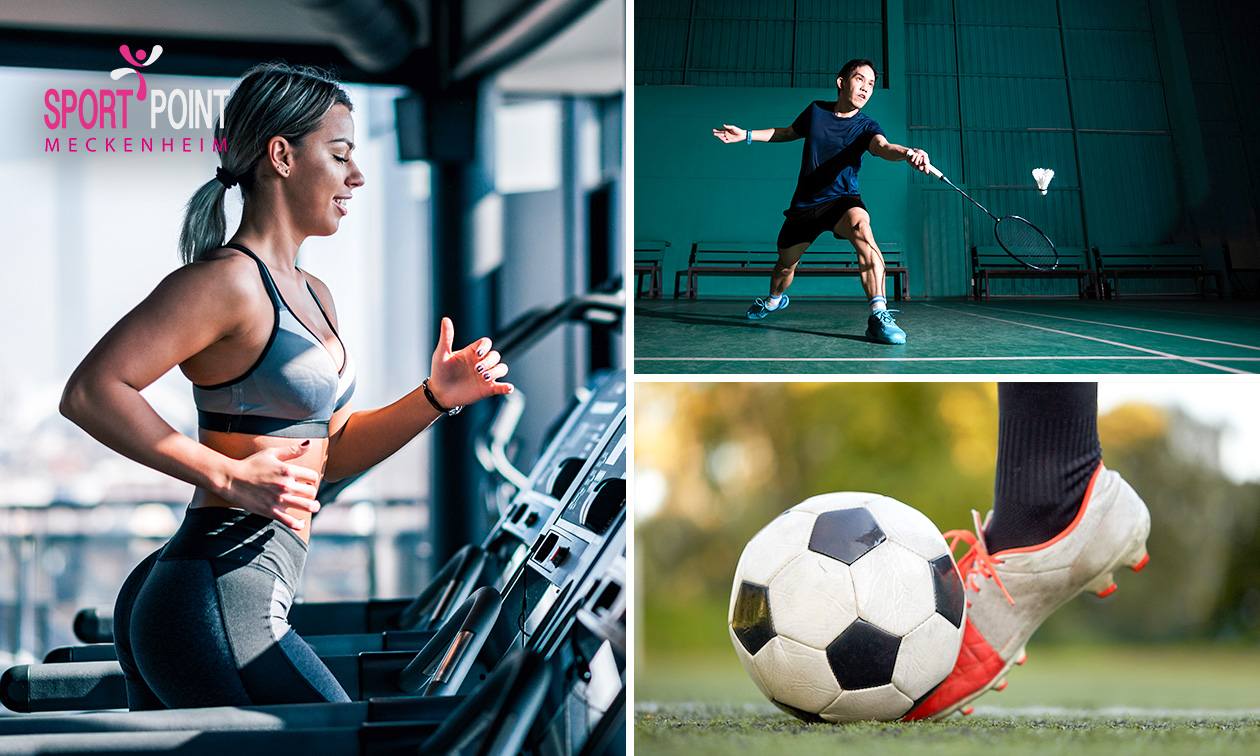 Badminton (1 Std.) für 4 Pers., Fußball (1 Std.) oder Fitness Probemonat