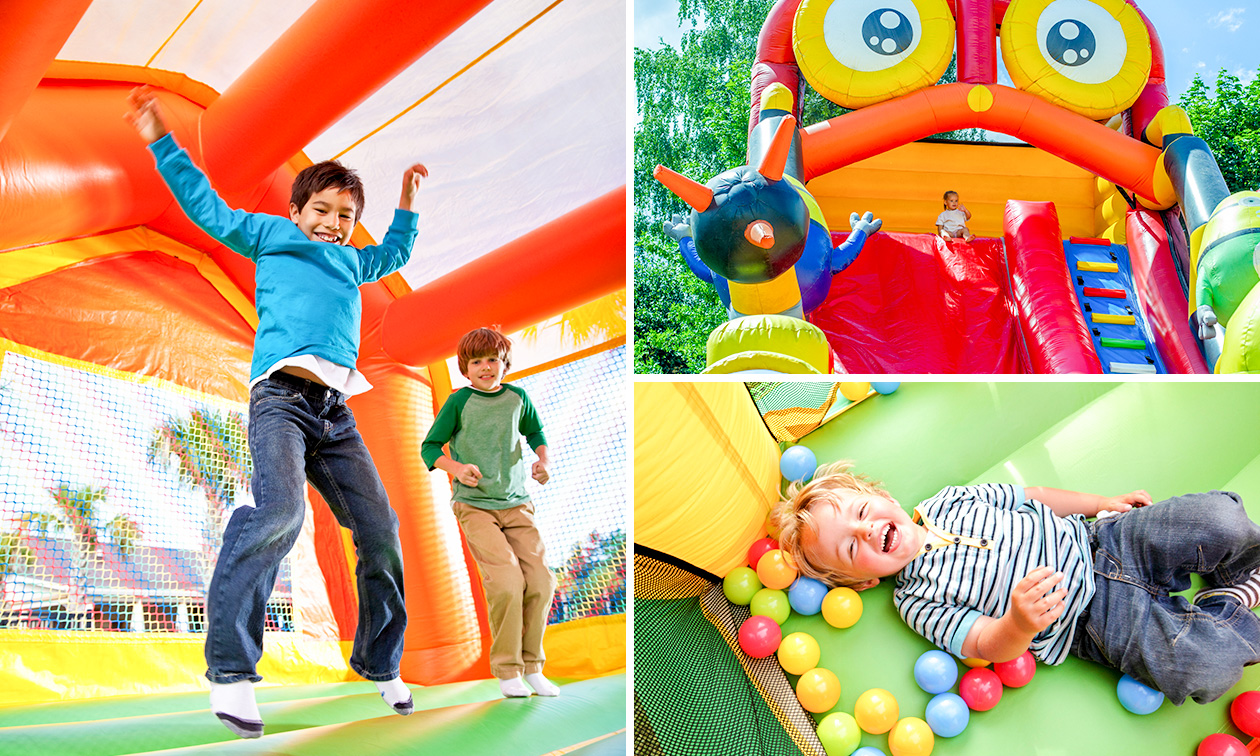 Entree Springkussenfestival bij Springkussen Mega Park Liessel (4 uur) + evt. drankje en snack