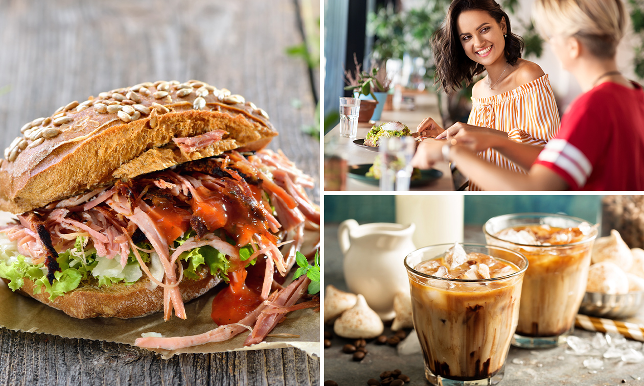 Broodje + ijs(koffie) of drankje naar keuze