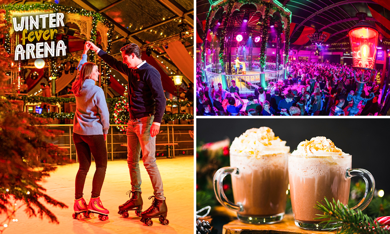 Eintritt Winter Fever Arena + 2 Std. Rollschuhlaufen + heiße Schokolade und Waffel