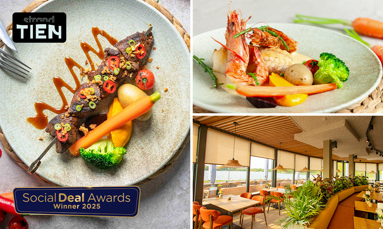 3- of 4-gangendiner van de chef bij Strand Tien