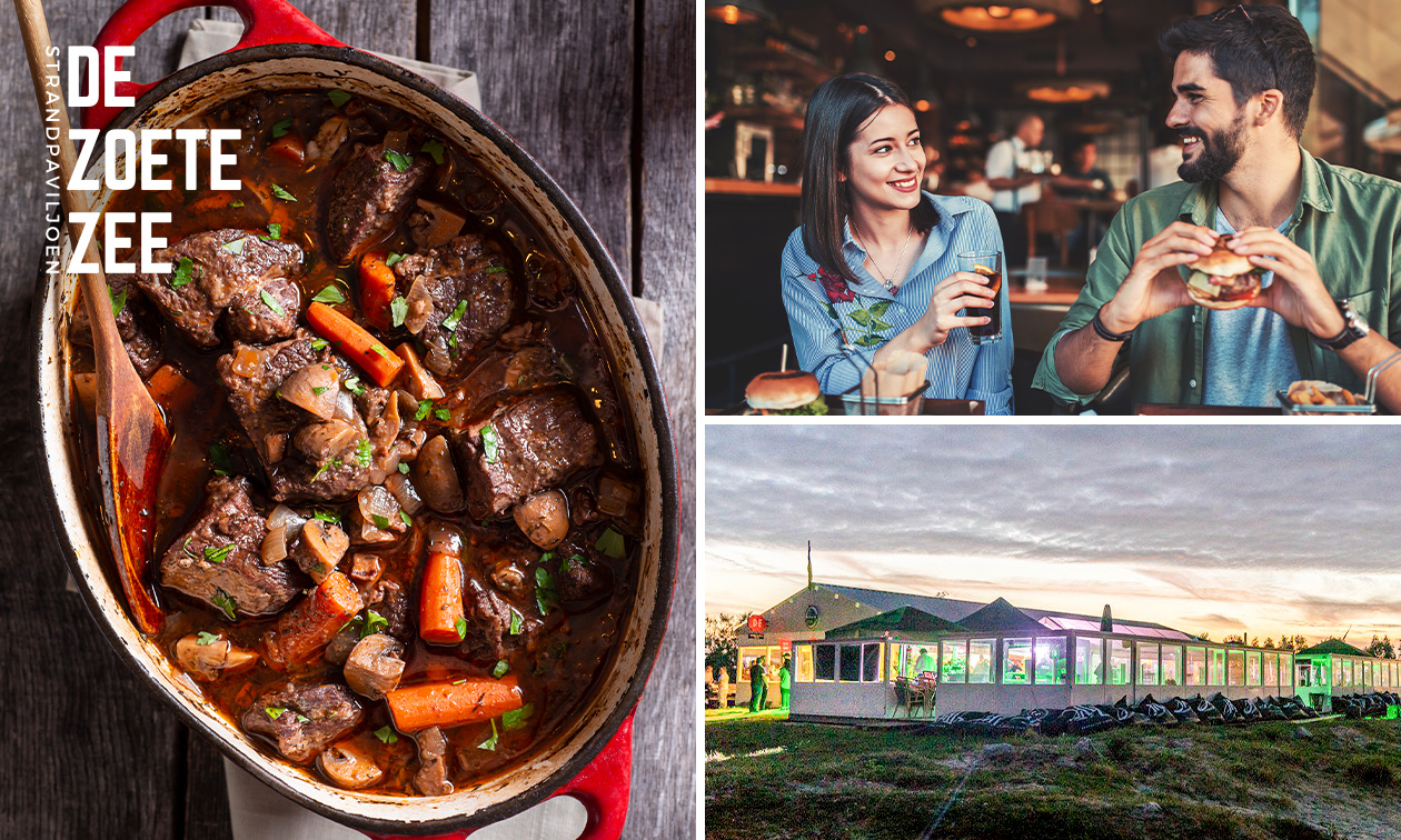 2- of 3-gangendiner à la carte bij Strandpaviljoen de Zoete Zee