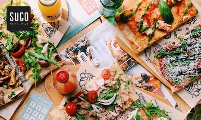 2-gangendiner met onbeperkt pizza (2 uur) bij SUGO Pizza Rotterdam Westblaak