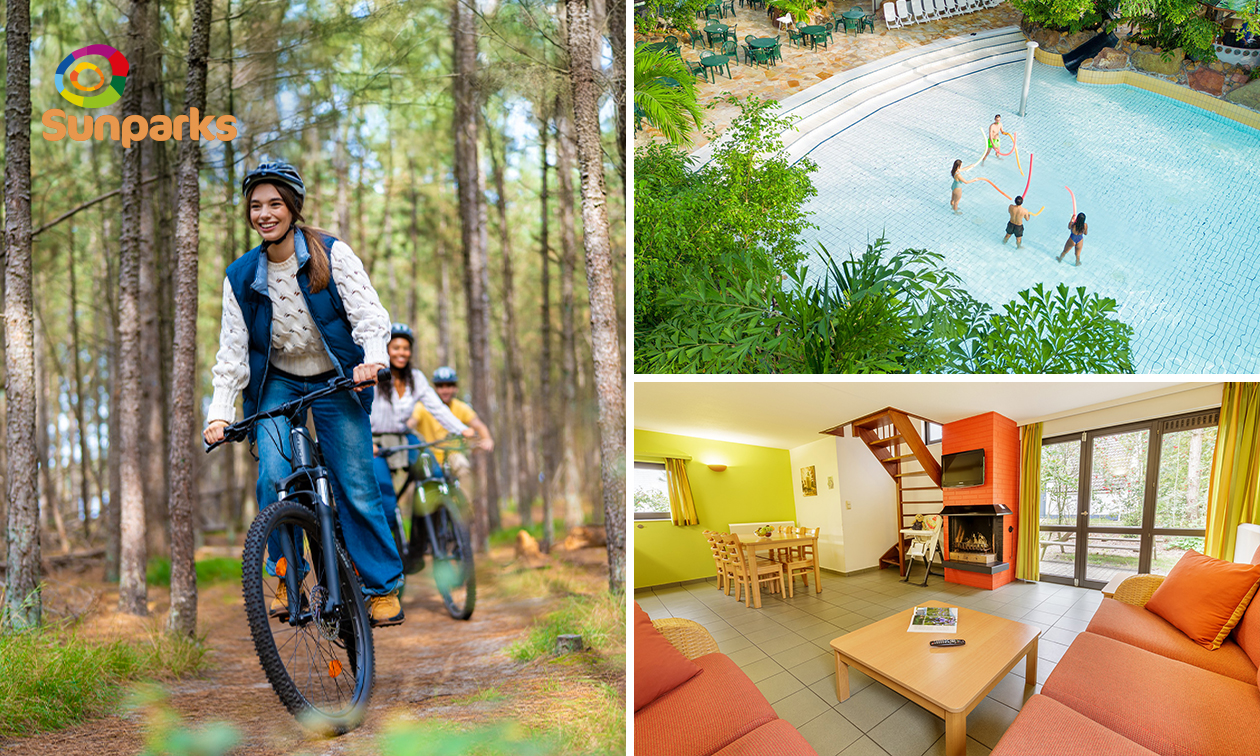 Übernachtung für 4 bis 8 Personen im Sunparks Kempense Meren