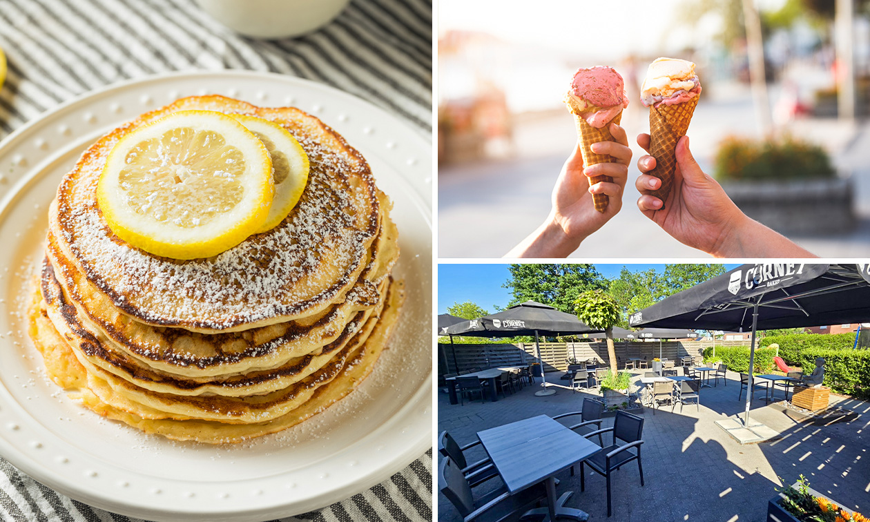 Pannenkoek, wafel, ijscoupe of appeltaart + drankje naar keuze bij 't Kapelhof